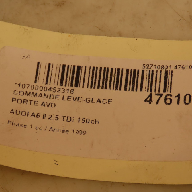 Commande lève-glace porte avant droite occasion AUDI A6 II Phase 1 06-1997->07-2001 2.5 TDi 150ch 4B0959855A4PK 3