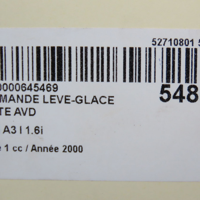 Commande lève-glace porte avant droite occasion AUDI A3 I Phase 1 09-1996->10-2000 1.6i 4B0959855A4PK 7