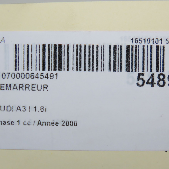 Démarreur occasion AUDI A3 I Phase 1 09-1996->10-2000 1.6i 2M911023FX 7