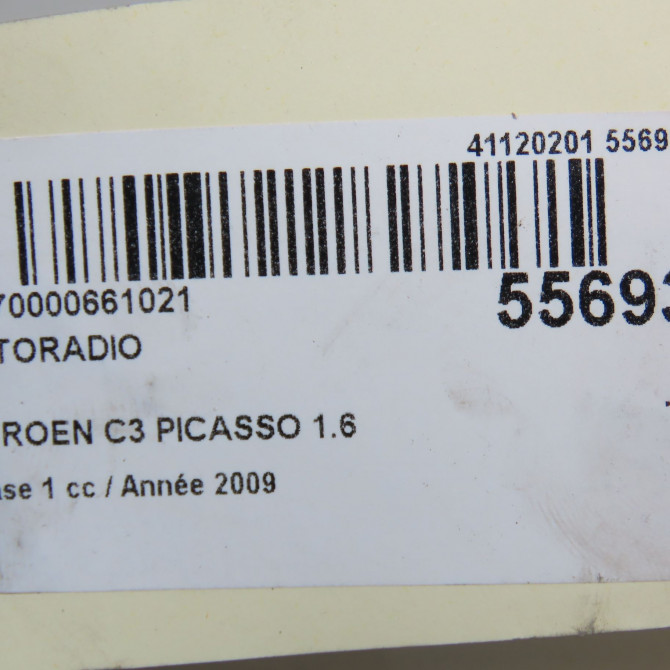 Autoradio occasion CITROEN C3 PICASSO Phase 1 02-2009->08-2012 1.6 HDi 16v 110ch 16095807CL 5