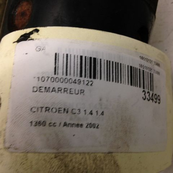 Démarreur occasion CITROEN C3 I Phase 1 04-2002->10-2005 1.1i 5802M9 5