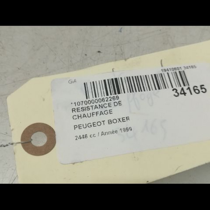 Resistance de chauffage occasion PEUGEOT BOXER II Phase 1 02-2002->06-2006 6450XR 4