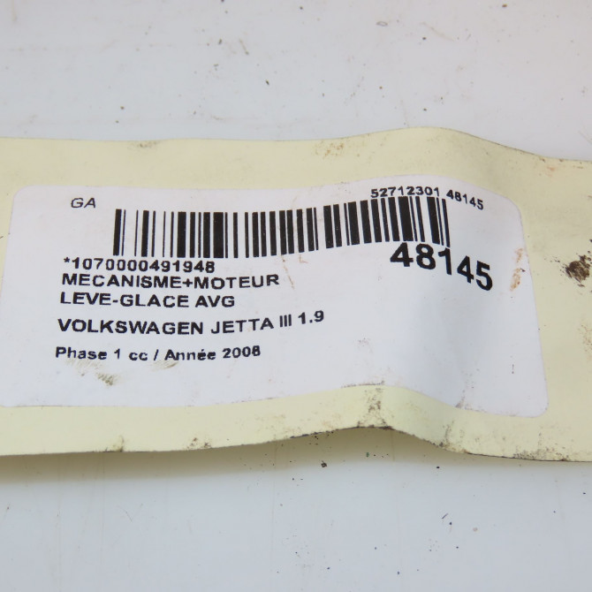 Mecanisme+moteur leve-glace avg occasion VOLKSWAGEN JETTA III Phase 1 09-2005->12-2010 1.9 TDI 105ch 1K5837461B 3