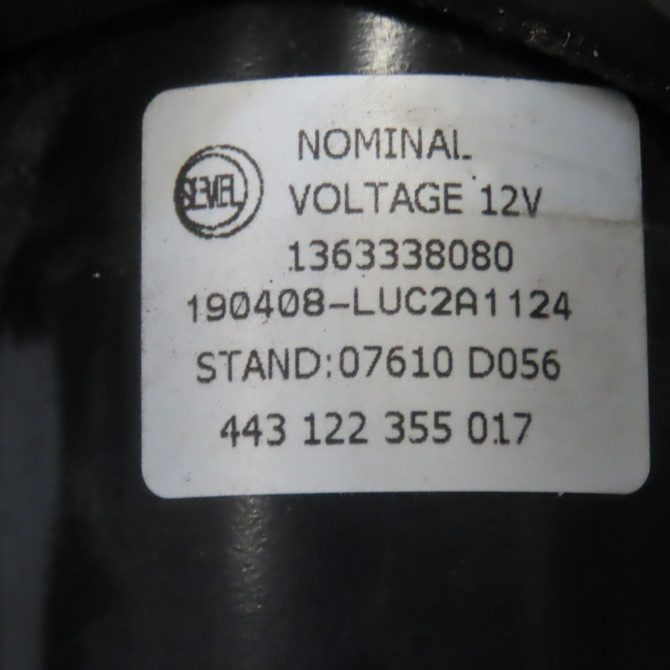 Moteur essuie-glace avant occasion CITROEN JUMPER III Phase 2 06-2014->... 2.0 HDI 130ch 6405PP 4