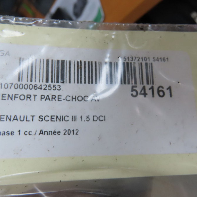 Renfort pare-choc avant occasion RENAULT SCENIC III Phase 1 04-2009->11-2011 1.5 DCI 110ch 752100015R 4