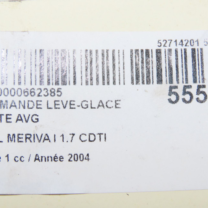 Commande lève-glace porte avant gauche occasion OPEL MERIVA I Phase 1 04-2003->12-2005 1.7 CDTI 24411031 6
