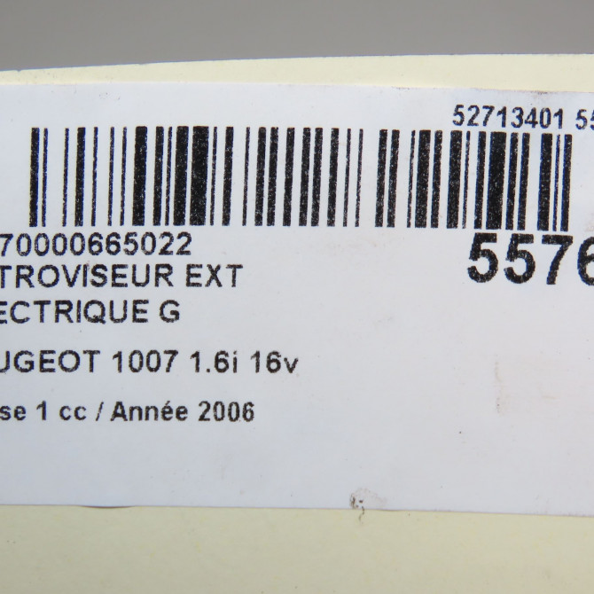 Retroviseur exterieur electrique gauche occasion PEUGEOT 1007 Phase 1 04-2005->12-2010 1.6i 16v 8153WR 6