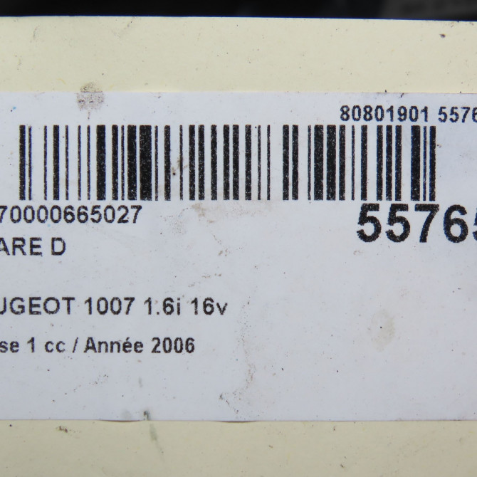 Phare droit occasion PEUGEOT 1007 Phase 1 04-2005->12-2010 1.6i 16v 620651 6