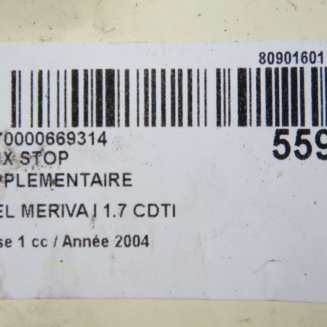 Feux stop supplementaire occasion OPEL MERIVA I Phase 1 04-2003->12-2005 1.7 CDTI 13179989 6