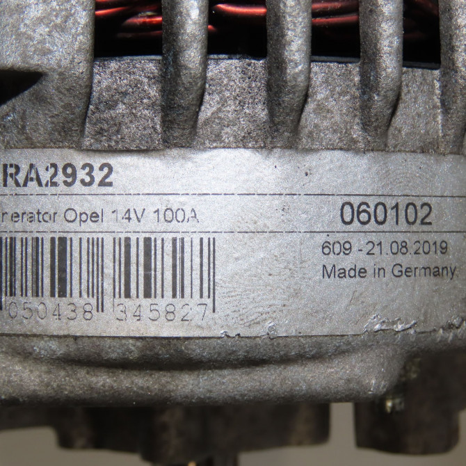 Alternateur occasion OPEL MERIVA I Phase 1 04-2003->12-2005 1.7 CDTI 98056439 7