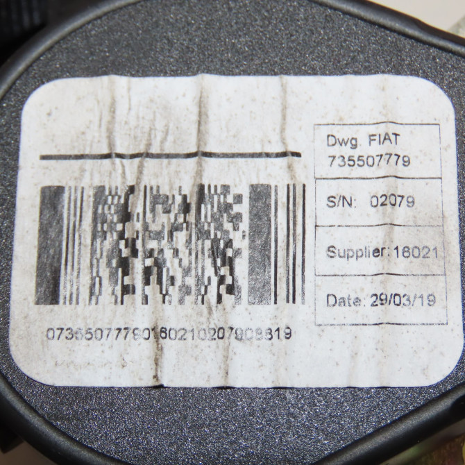 Ceinture avant droite occasion CITROEN JUMPER III Phase 2 06-2014->... 2.0 HDI 130ch 8975XF 4