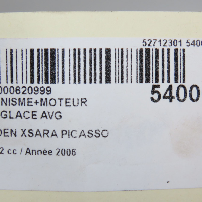Mecanisme+moteur leve-glace avg occasion CITROEN XSARA PICASSO Phase 2 02-2004->12-2010 1.6 HDI 110ch 9221G2 7