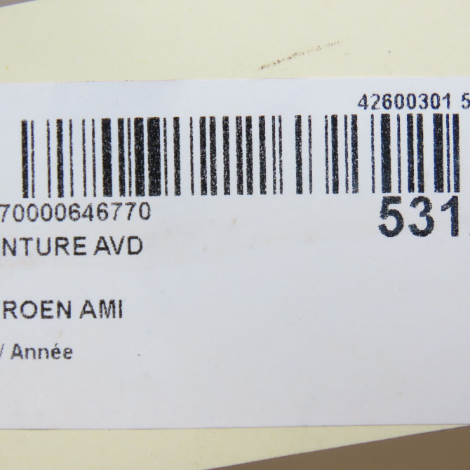 Ceinture avant droite occasion CITROEN 98391211XX 6