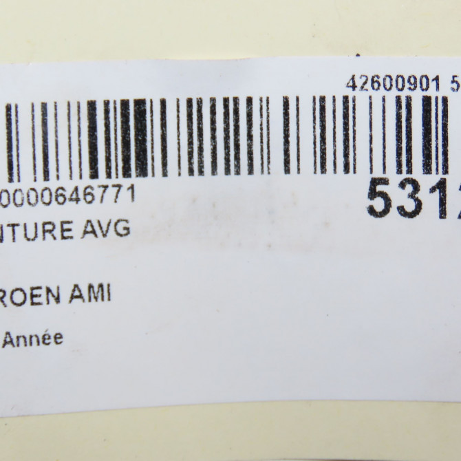 Ceinture avant gauche occasion CITROEN 98391212XX 6