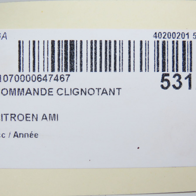 Commande clignotant occasion CITROEN 9838423580 5