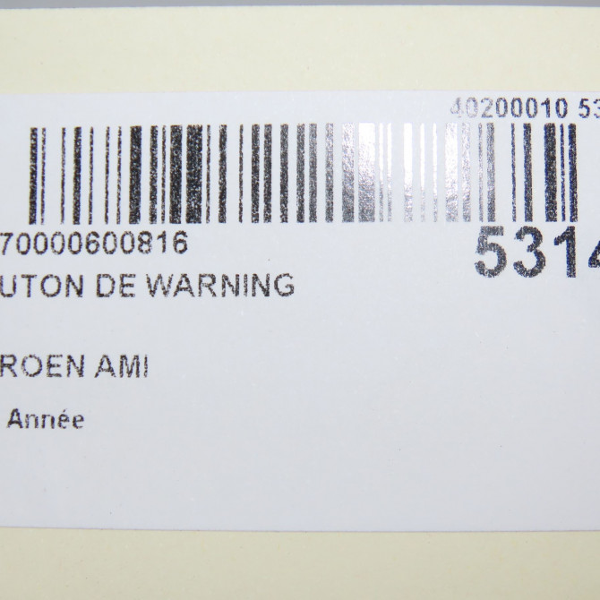 Bouton de warning occasion CITROEN 98382752ZD 6