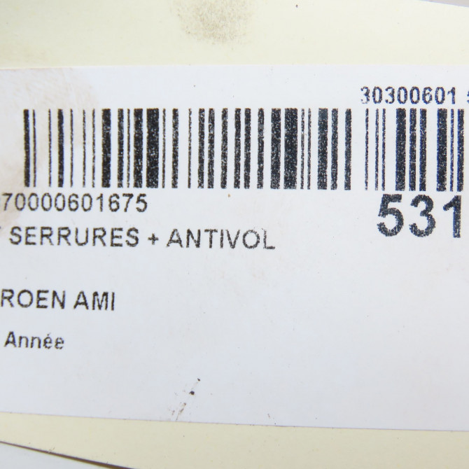 Kit serrures + antivol occasion CITROEN 7