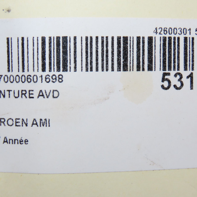 Ceinture avant droite occasion CITROEN 98391211XX 6