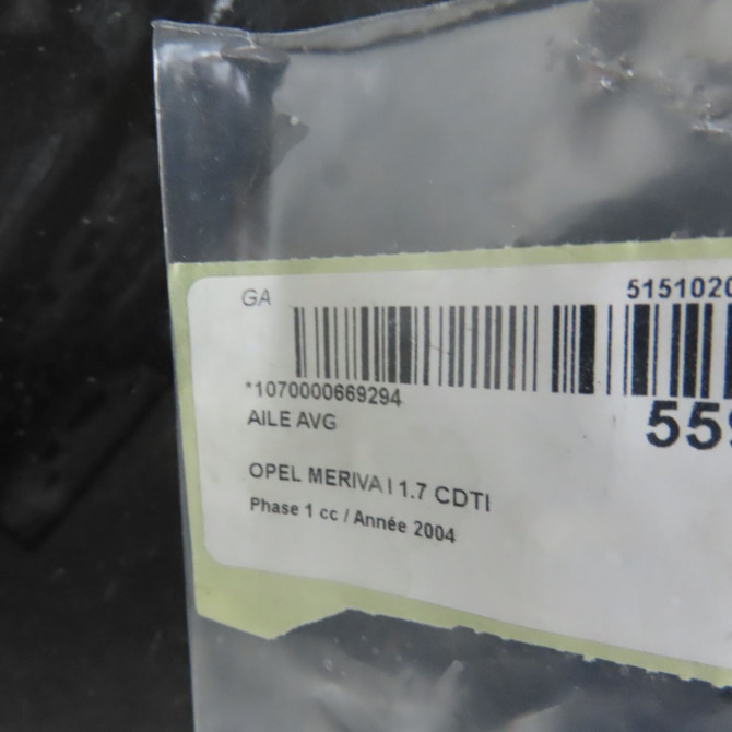 Aile avant gauche occasion OPEL MERIVA I Phase 1 04-2003->12-2005 1.7 CDTI 93174467 7