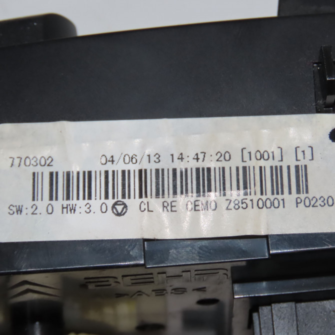Commande de chauffage occasion CITROEN C3 II Phase 2 03-2013->12-2016 1.0 68ch 9675400280 5