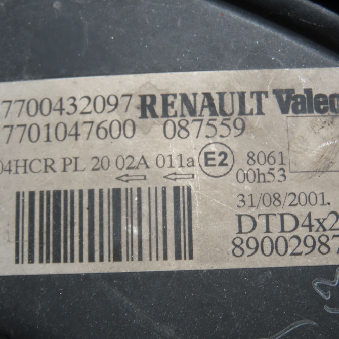 Phare droit occasion RENAULT SCENIC I Phase 2 08-1999->06-2003 1.9 DCI 100ch 260102746R 5
