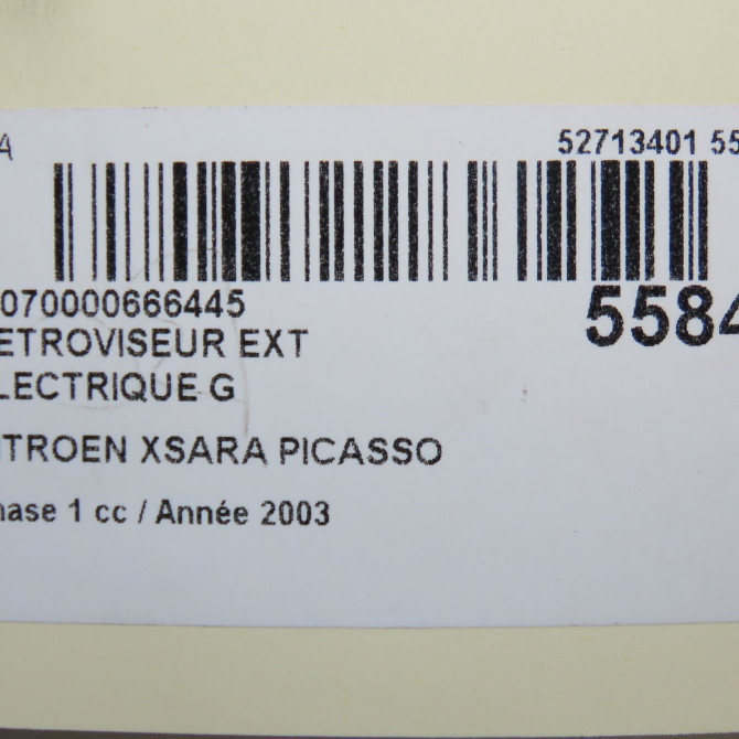 Retroviseur exterieur electrique gauche occasion CITROEN XSARA PICASSO Phase 1 12-1999->02-2004 2.0 HDi 90ch 8149NN 8