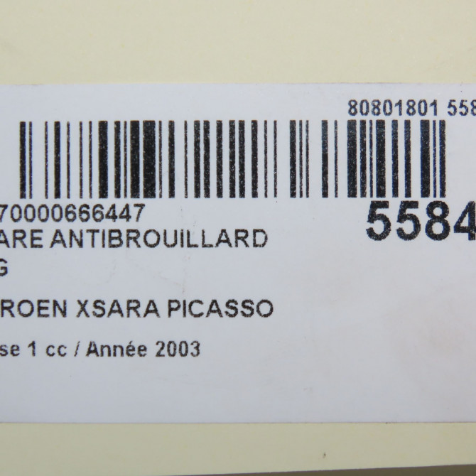 Phare antibrouillard avant gauche occasion CITROEN XSARA PICASSO Phase 1 12-1999->02-2004 2.0 HDi 90ch 6204AA 6