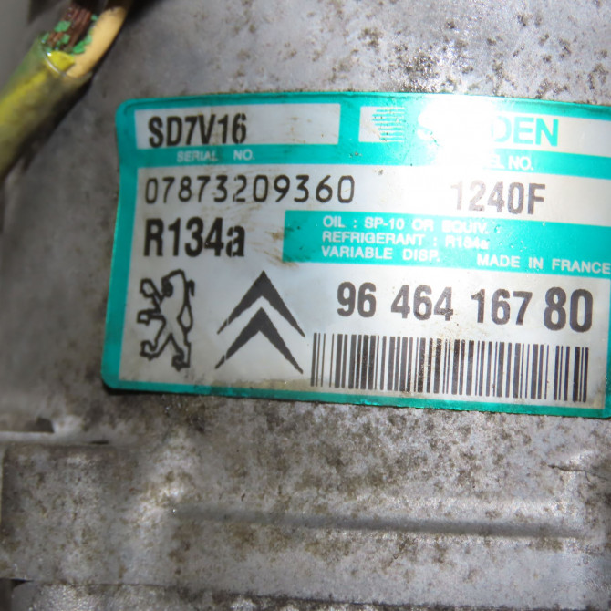 Compresseur air conditionne occasion CITROEN XSARA PICASSO Phase 1 12-1999->02-2004 2.0 HDi 90ch 9800859180 7