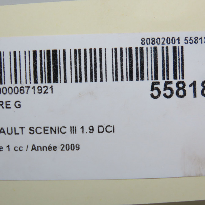 Phare gauche occasion RENAULT SCENIC III Phase 1 04-2009->11-2011 1.9 DCI 130ch 260607549R 8
