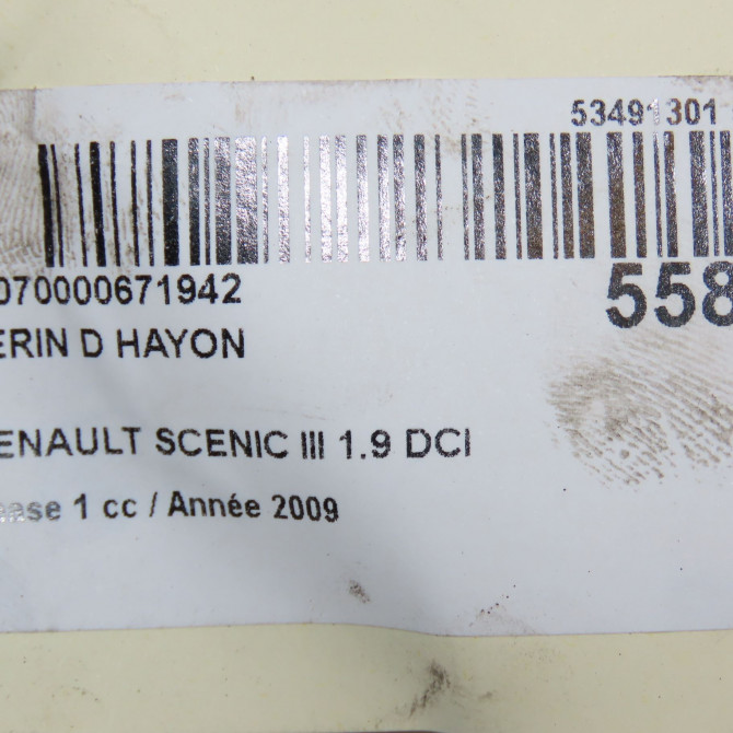 Verin droit hayon occasion RENAULT SCENIC III Phase 1 04-2009->11-2011 1.9 DCI 130ch 904500004R 6