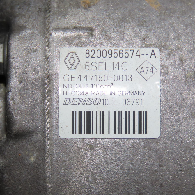 Compresseur air conditionne occasion RENAULT SCENIC III Phase 1 04-2009->11-2011 1.9 DCI 130ch 8200956574 7