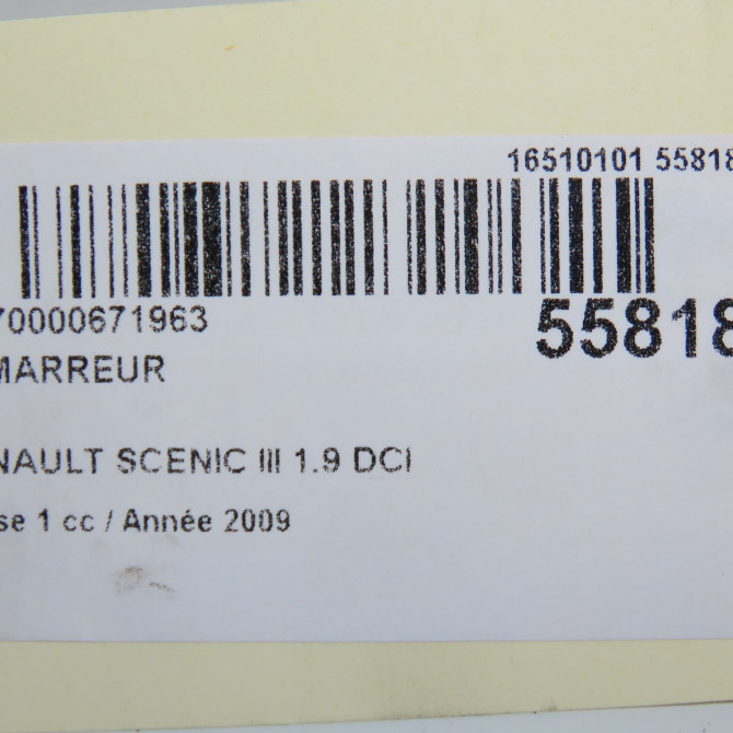 Démarreur occasion RENAULT SCENIC III Phase 1 04-2009->11-2011 1.9 DCI 130ch 8200741476 7