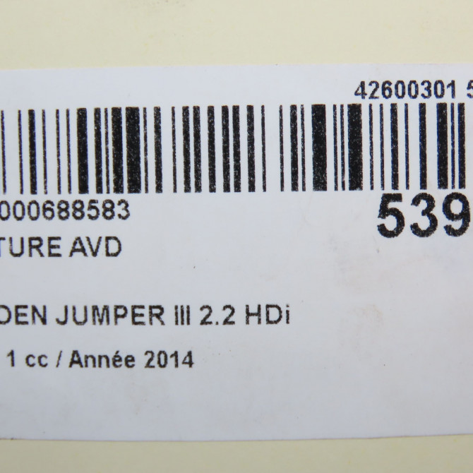 Ceinture avant droite occasion CITROEN JUMPER III Phase 1 06-2006->... 2.2 HDi 130ch 8975XF 5