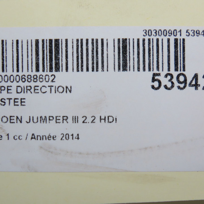 Pompe direction assistee occasion CITROEN JUMPER III Phase 1 06-2006->... 2.2 HDi 130ch 4007KK 7