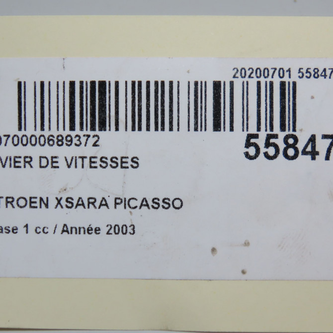 Levier de vitesses occasion CITROEN XSARA PICASSO Phase 1 12-1999->02-2004 2.0 HDi 90ch 2400W4 4