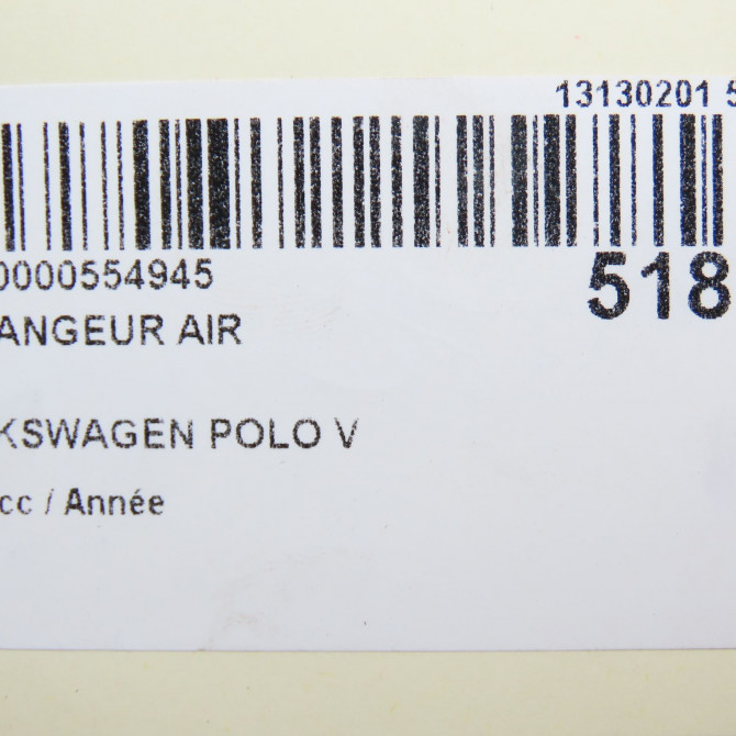 Echangeur air occasion VOLKSWAGEN POLO V Phase 2 02-2014->... 6R0145805 4