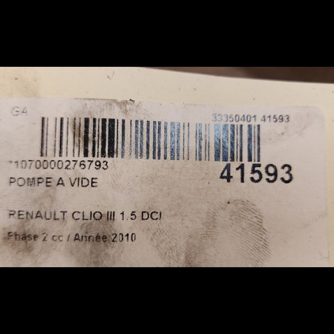Pompe a vide occasion RENAULT CLIO III Phase 2 03-2009->12-2014 1.5 DCI 70ch 146505272R 3