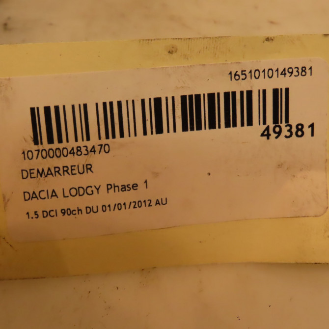 Démarreur occasion DACIA LODGY Phase 1 01-2012->... 1.5 DCI 90ch 233008223R 4