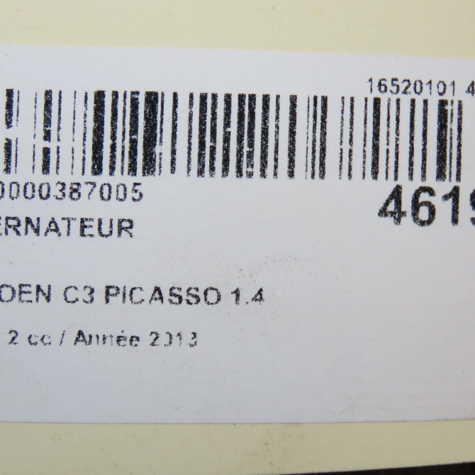 Alternateur occasion CITROEN C3 PICASSO Phase 2 09-2012->... 1.4 VTI 95ch 9819187680 8