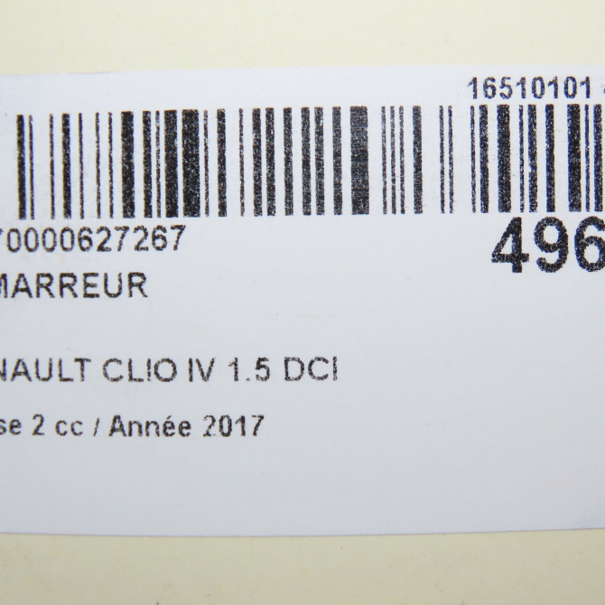 Démarreur occasion RENAULT CLIO IV Phase 2 08-2016->... 1.5 DCI 90ch 233008223R 7