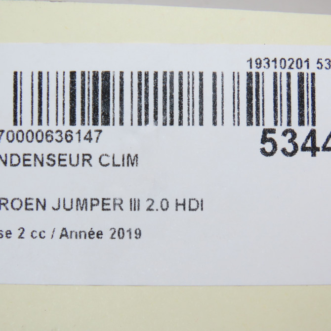 Condenseur clim occasion CITROEN JUMPER III Phase 2 06-2014->... 2.0 HDI 130ch 1649790580 4