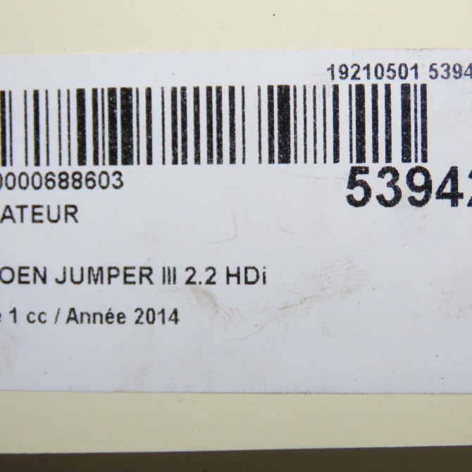 Radiateur occasion CITROEN JUMPER III Phase 1 06-2006->... 2.2 HDi 130ch 1330Z4 4