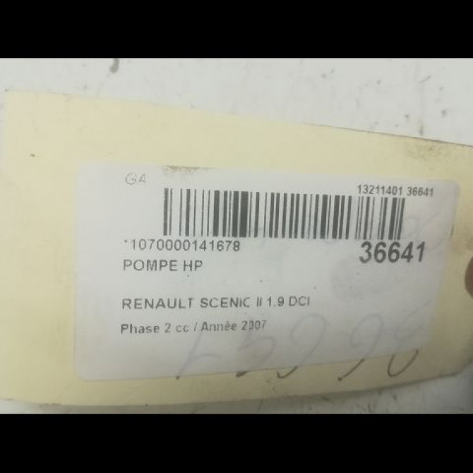 Pompe hp occasion RENAULT SCENIC II Phase 2 09-2006->04-2009 1.9 DCI 130ch 8200945033 4