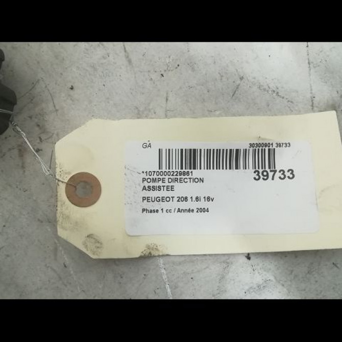 Pompe direction assistee occasion PEUGEOT 206 Phase 1 09-1998->03-2009 1.6i 16v 4007KX 5