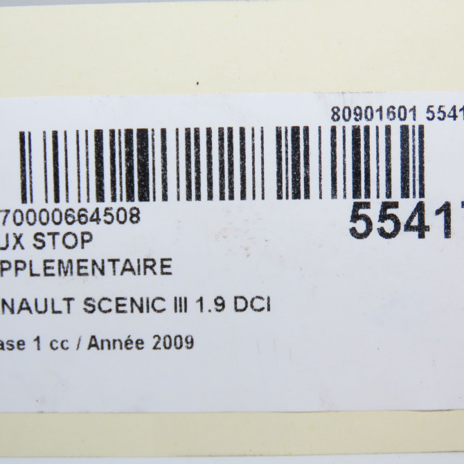 Feux stop supplementaire occasion RENAULT SCENIC III Phase 1 04-2009->11-2011 1.9 DCI 130ch 265900026R 5