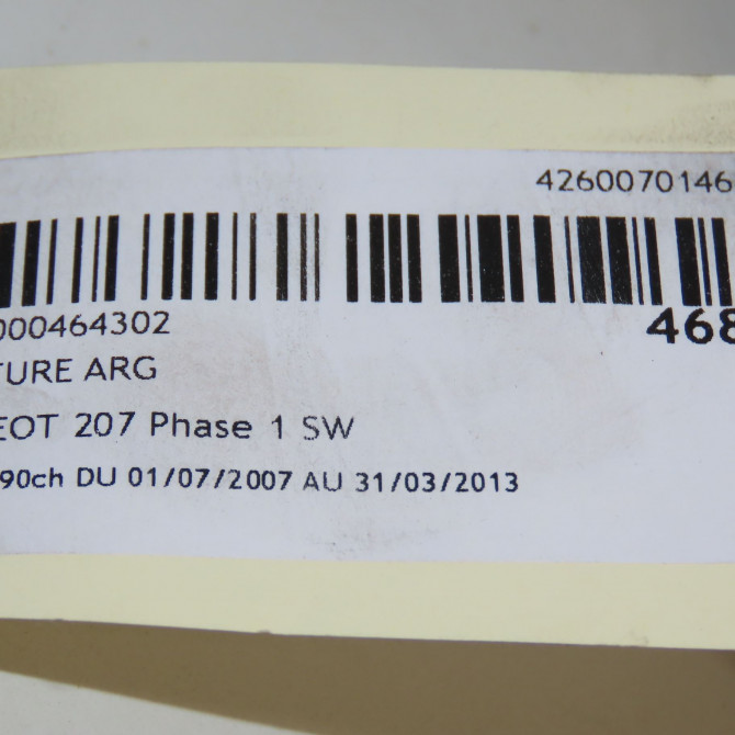 Ceinture arrière gauche occasion PEUGEOT 207 Phase 1 SW 07-2007->03-2013 1.6 HDI 90ch 8975XR 3