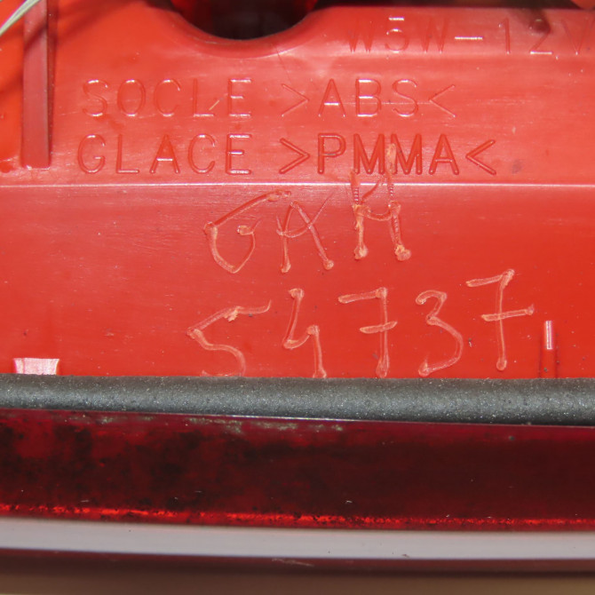 Feux stop supplementaire occasion PEUGEOT 207 Phase 1 SW 07-2007->03-2013 1.6 HDI 90ch 6350CK 5