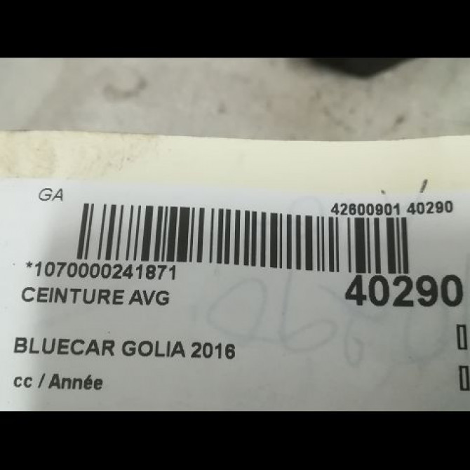 Ceinture avant gauche occasion BLUECAR GOLIA 4