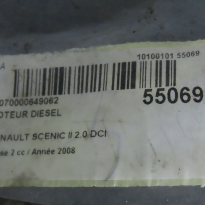 Moteur diesel occasion RENAULT SCENIC II Phase 2 09-2006->04-2009 2.0 DCI 150ch 7701477702 7