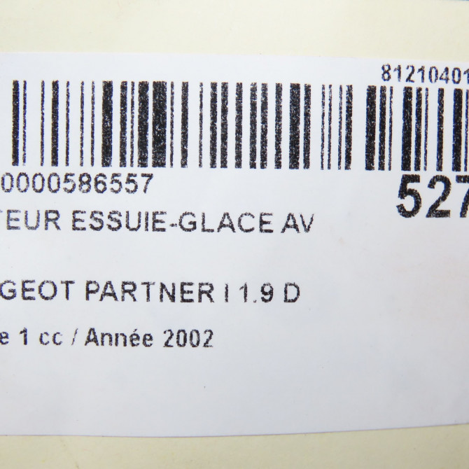 Moteur essuie-glace avant occasion PEUGEOT PARTNER I Phase 1 01-1997->12-2002 1.9 D 6405L1 7